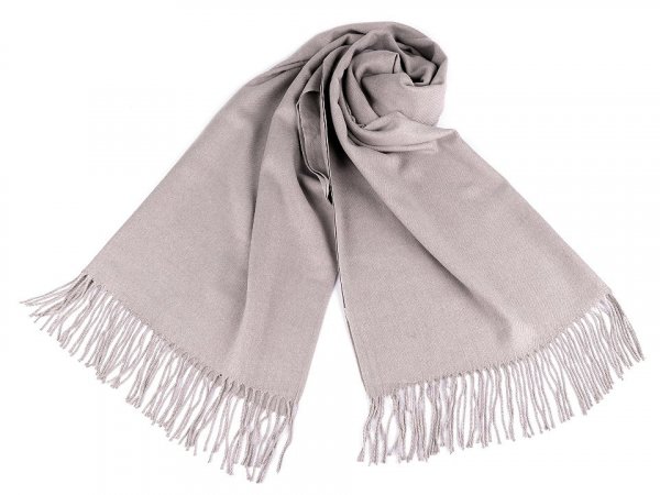 Šátek / šála typu pashmina s třásněmi 70x180 cm
