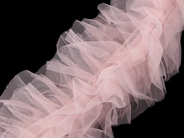 Našívací / všívací tylový volánek k výrobě Tutu sukní šíře 11 cm