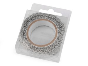 Samolepicí krajka šíře 15 mm metalická