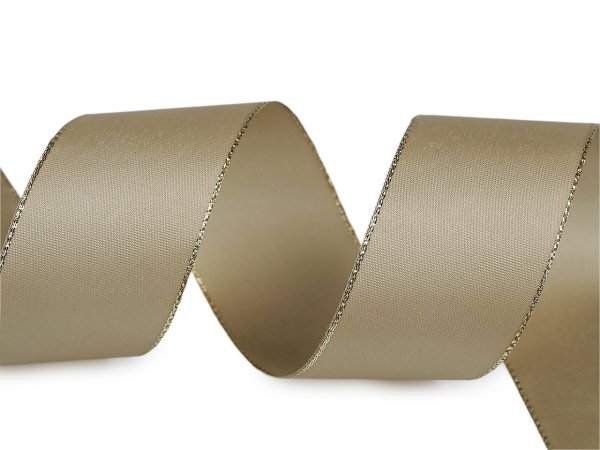 Stuha taftová s lurexem šíře 40 mm