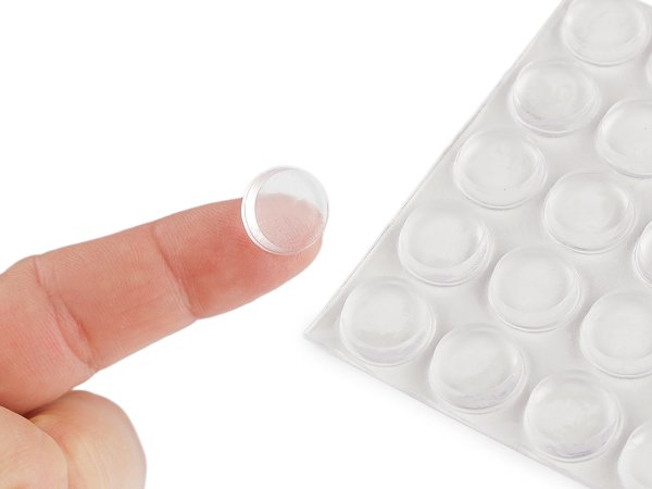 Samolepicí protiskluzové podložky silikonové 20 ks Ø12 mm