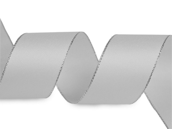 Stuha taftová s lurexem šíře 40 mm