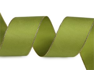 Stuha taftová s lurexem šíře 40 mm