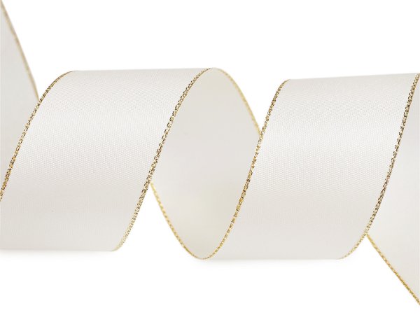 Stuha taftová s lurexem šíře 40 mm