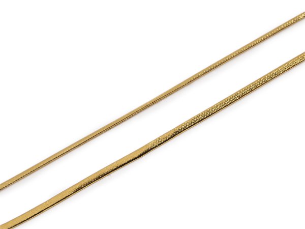 Zlatá šnůra plochá k balení dárků PU šíře 1,8; 2,5 mm