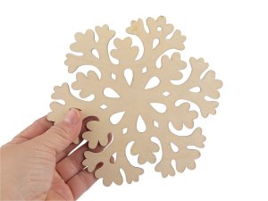 Dřevěná vločka k zavěšení Ø15 cm
