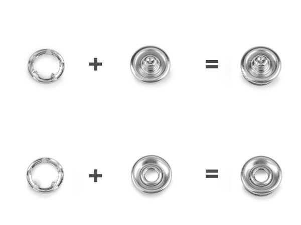 Knoflíky stiskací Roland Baby Ø11 mm na silné látky, sypané