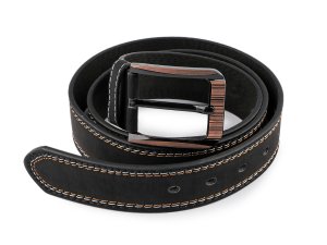 Pánský pásek hladký a prošívaný šíře 3,7 cm