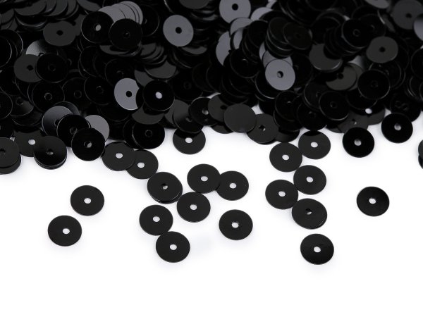 Flitry hladké Ø6 mm s metalickým efektem