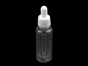 Plastová lahvička se skleněným kapátkem / pipetou 48 ml