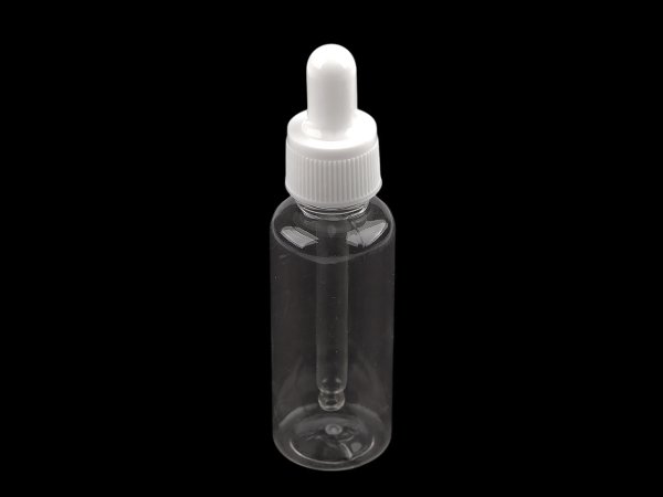 Plastová lahvička se skleněným kapátkem / pipetou 48 ml