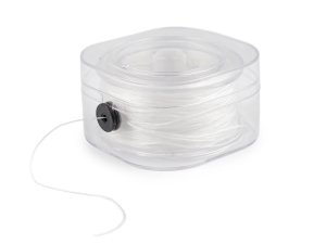 Pruženka / gumička plochá šíře 0,8 mm krabička s odvíjením