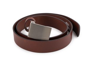 Pánský kožený pásek z buvolí kůže šíře 3,5 cm hladký