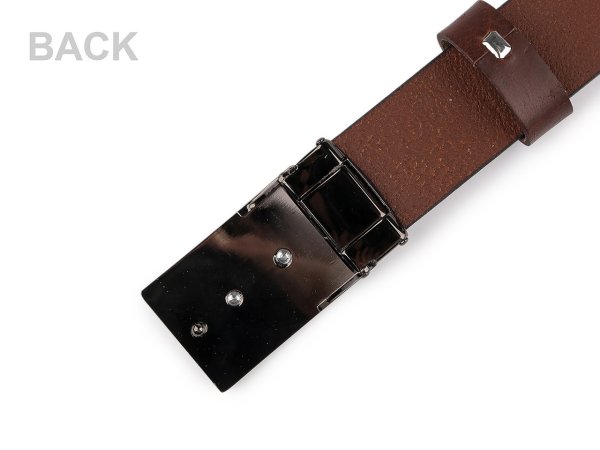 Pánský kožený pásek z buvolí kůže šíře 3,5 cm hladký