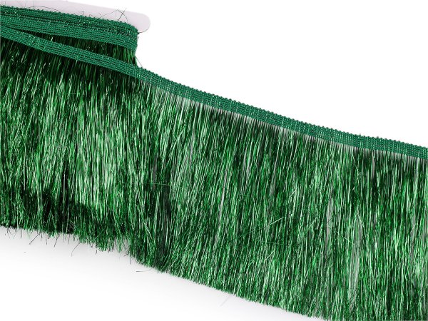Třásně metalické husté šíře 15 cm