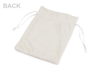 Dárkový pytlík s dřevěnou kočkou 14,5x19,5 cm sametový
