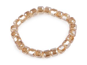 Náramek pružný z broušených korálků s AB efektem