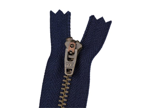 Kovový zip YKK No 4 délka 18 cm (jeansový)