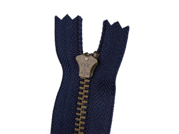 Kovový zip YKK No 4 délka 18 cm (jeansový)