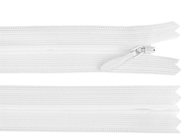 Spirálový zip skrytý YKK No 3 délka 60 cm dederon