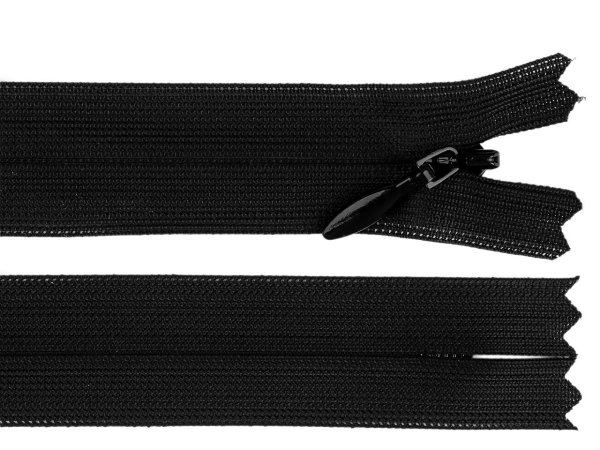 Spirálový zip skrytý YKK No 3 délka 60 cm dederon