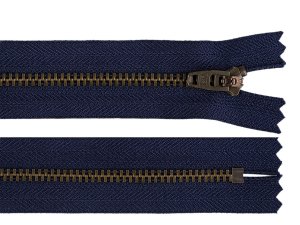 Kovový zip YKK No 4 délka 18 cm (jeansový)