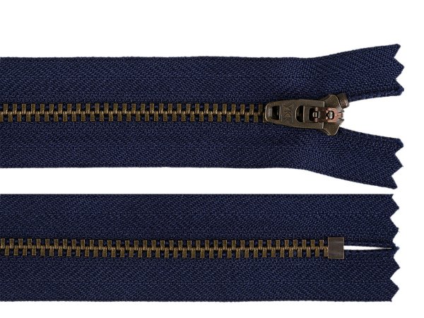 Kovový zip YKK No 4 délka 18 cm (jeansový)