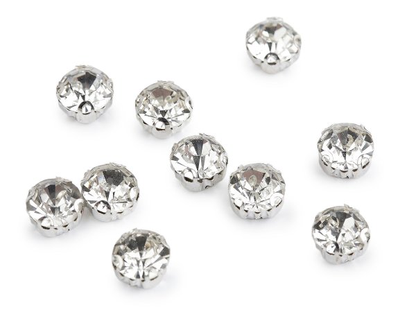 Našívací šatony / štras v pouzdře / kotlíku Ø6; 7; 8 mm