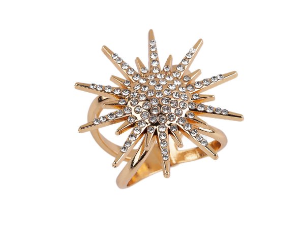 Spona / průvlek na šátek s broušenými kamínky