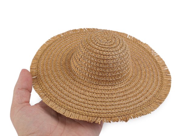 Mini klobouk / slamák pro postavičky a dekorace