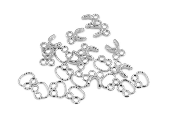 Designové kovové zapínání / háček a očko 12x18 mm