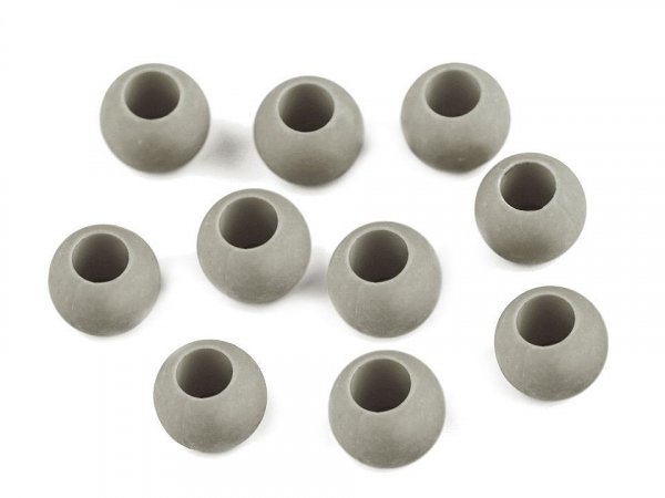 Plastové korálky matné s velkým průvlekem 10x12 mm