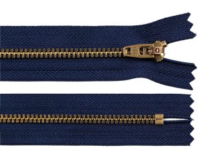 Kovový zip YKK No 4 délka 18 cm (jeansový)