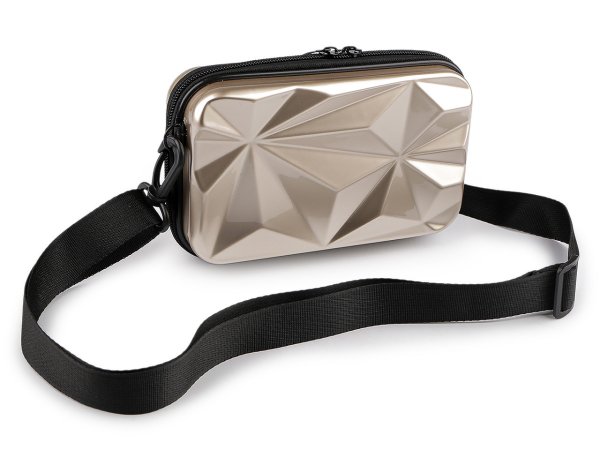 Dámská skořepinová kabelka / pouzdro crossbody s popruhem 18x11 cm