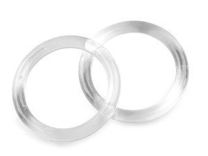 Plastový kruh / ucho na mini kabelky transparent Ø8 cm