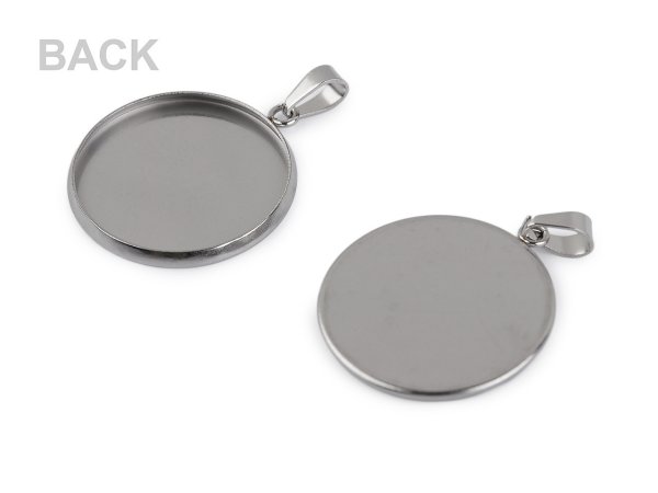 Lůžko z nerezové oceli Ø20 mm hladké se šlupnou na přívěsek, polotovar