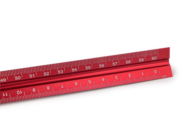 Trojhranné hliníkové pravítko délka 60 cm