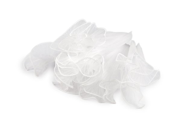 Plisovaná organzová manžeta na květiny šíře 28 cm