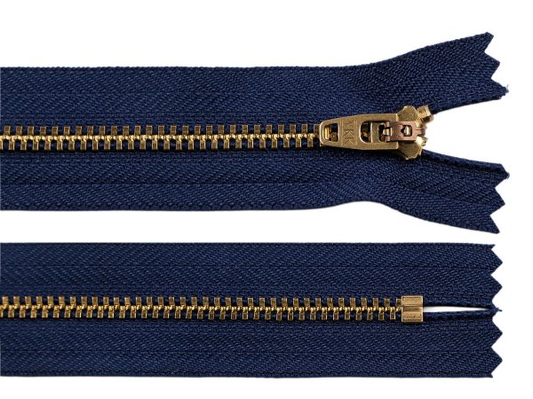 Kovový zip YKK No 4 délka 20 cm (jeansový)
