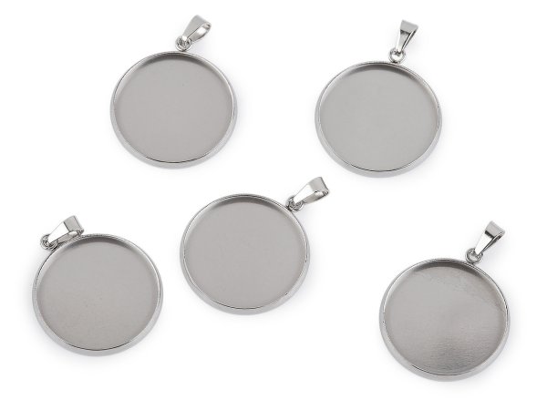 Lůžko z nerezové oceli Ø20 mm hladké se šlupnou na přívěsek, polotovar