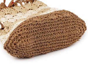 Letní taška háčkovaná z papírové příze 35x35 cm