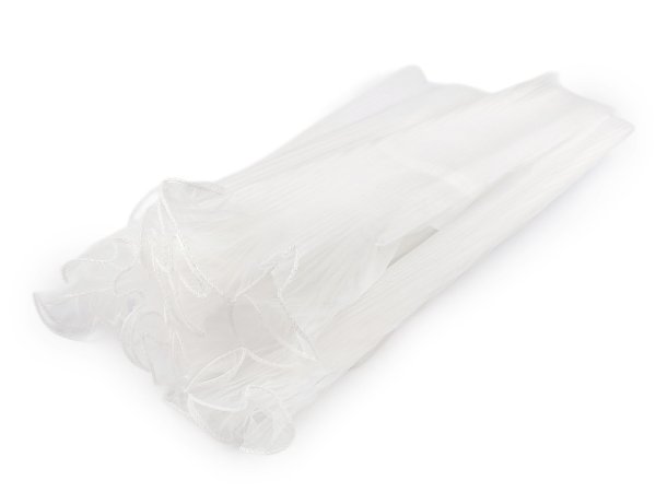 Plisovaná organzová manžeta na květiny šíře 48 cm