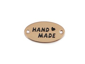 Kovový štítek k našití Handmade