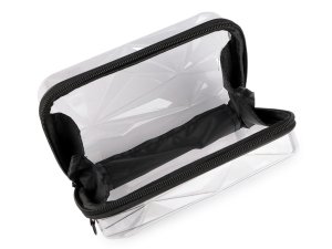 Transparentní skořepinová kabelka / pouzdro crossbody 18x11 cm