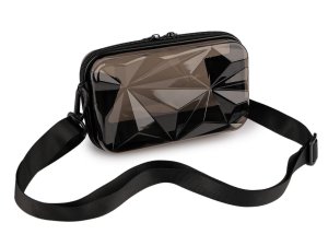 Transparentní skořepinová kabelka / pouzdro crossbody 18x11 cm