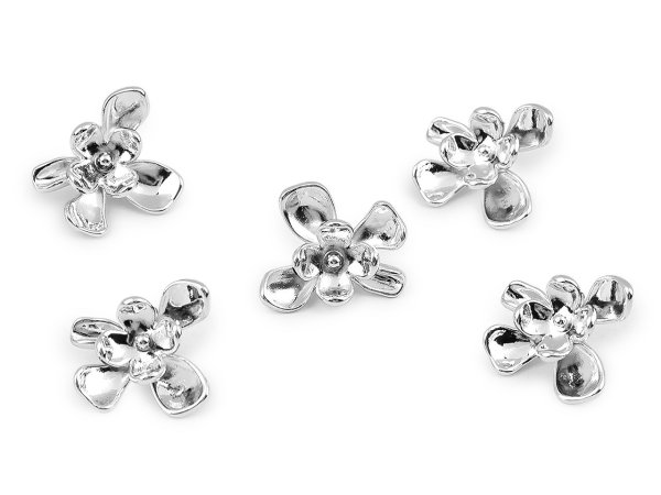 Kovový knoflík květ velikost 32"; 40"