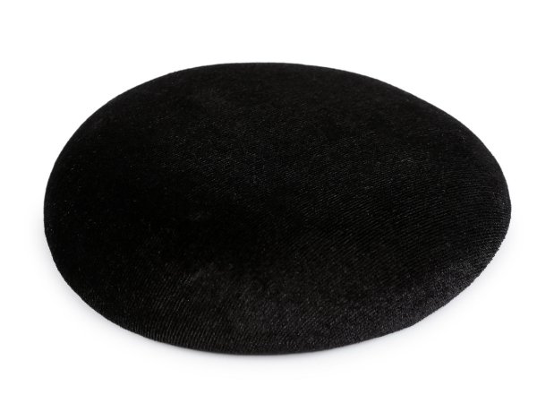 Sametový klobouček / polotovar na výrobu fascinátoru Ø15 cm
