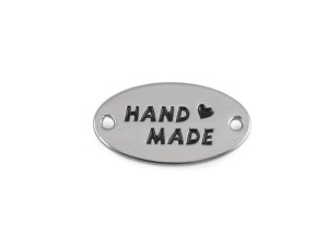 Kovový štítek k našití Handmade
