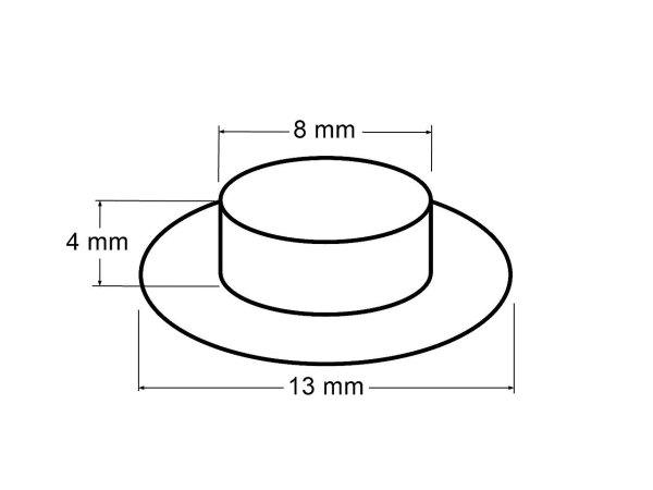 Průchodky s podložkou vnitřní Ø8 mm / vnější Ø13 mm