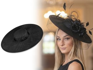 Klobouk / polotovar na výrobu fascinátoru Ø37 cm